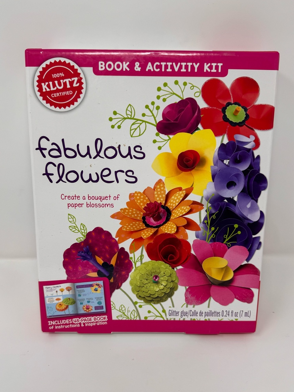 New in Box Klutz Fabulous Flowers paper flower craft kit, create play art floral